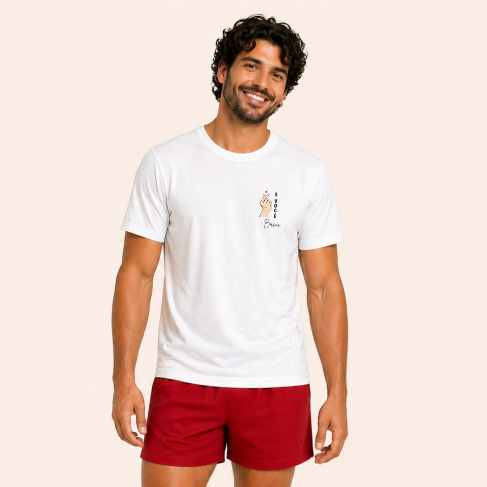 Pijama Personalizado Coração Coreano | Dia dos Namorados