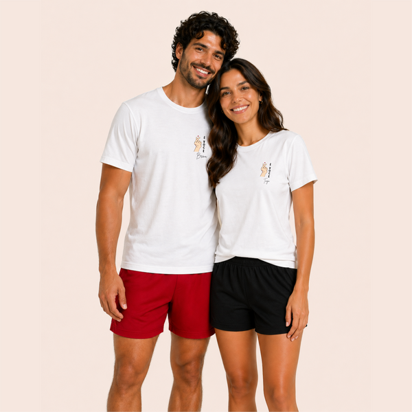 Pijama Personalizado Coração Coreano | Dia dos Namorados
