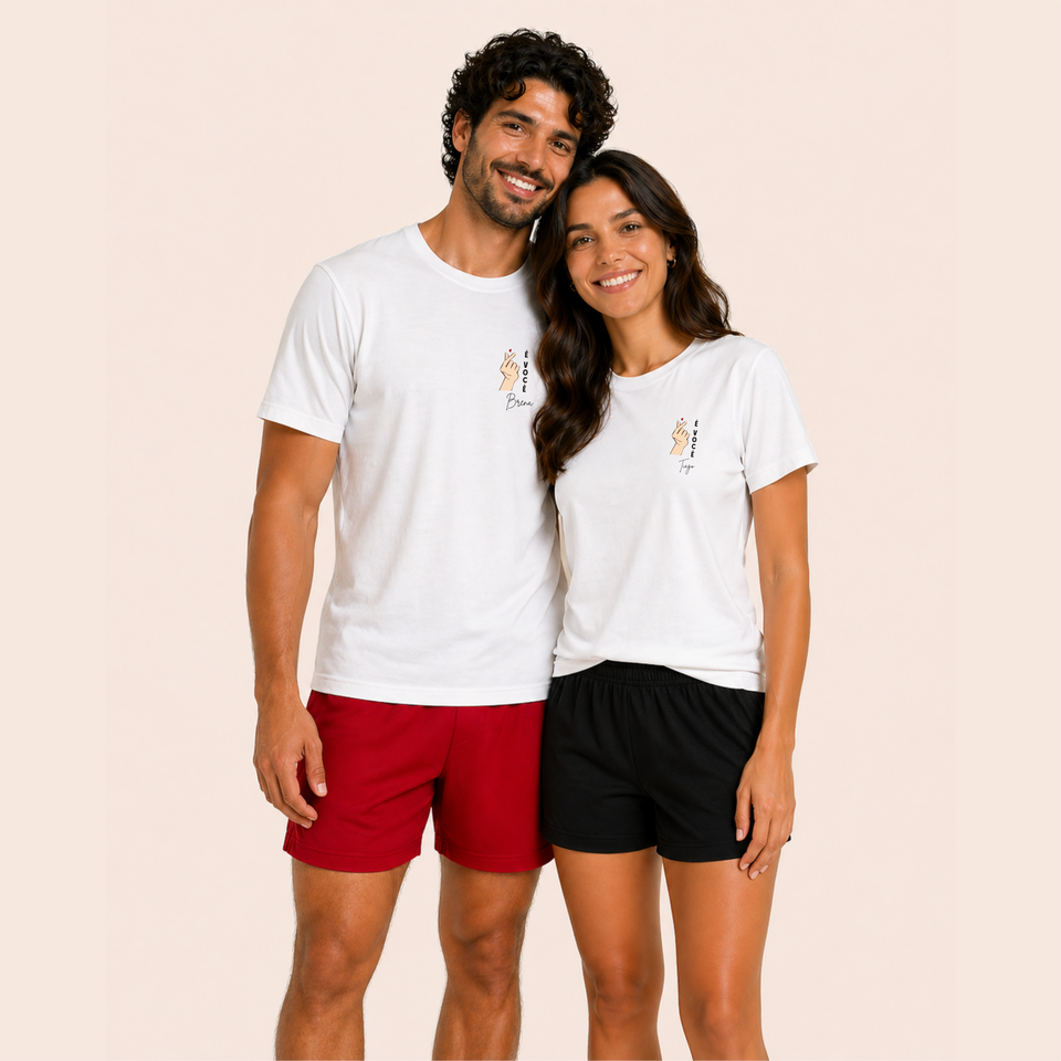 Pijama Personalizado Coração Coreano | Dia dos Namorados
