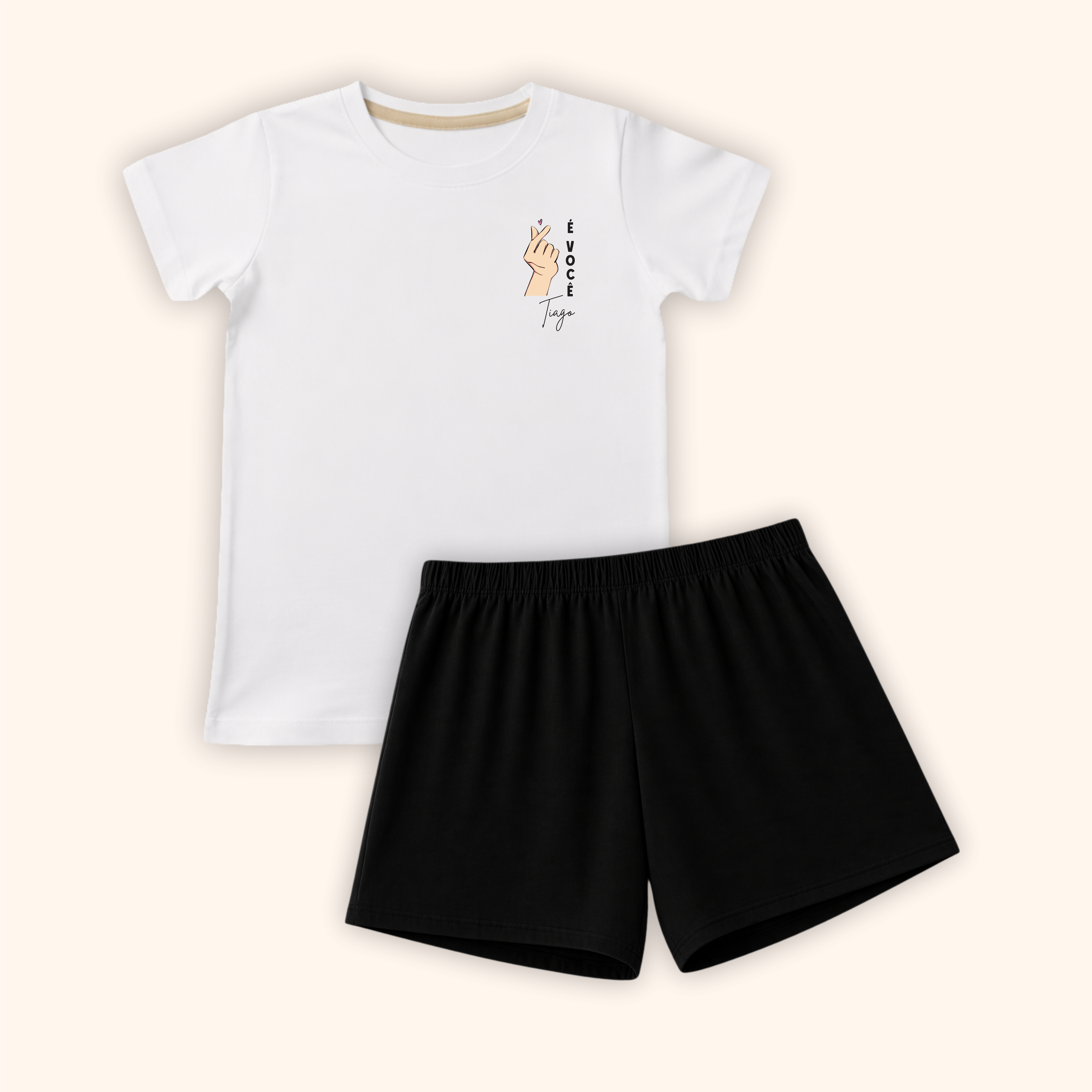 Pijama Personalizado Coração Coreano | Dia dos Namorados