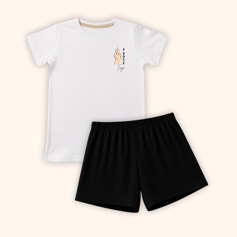 Pijama Personalizado Coração Coreano | Dia dos Namorados