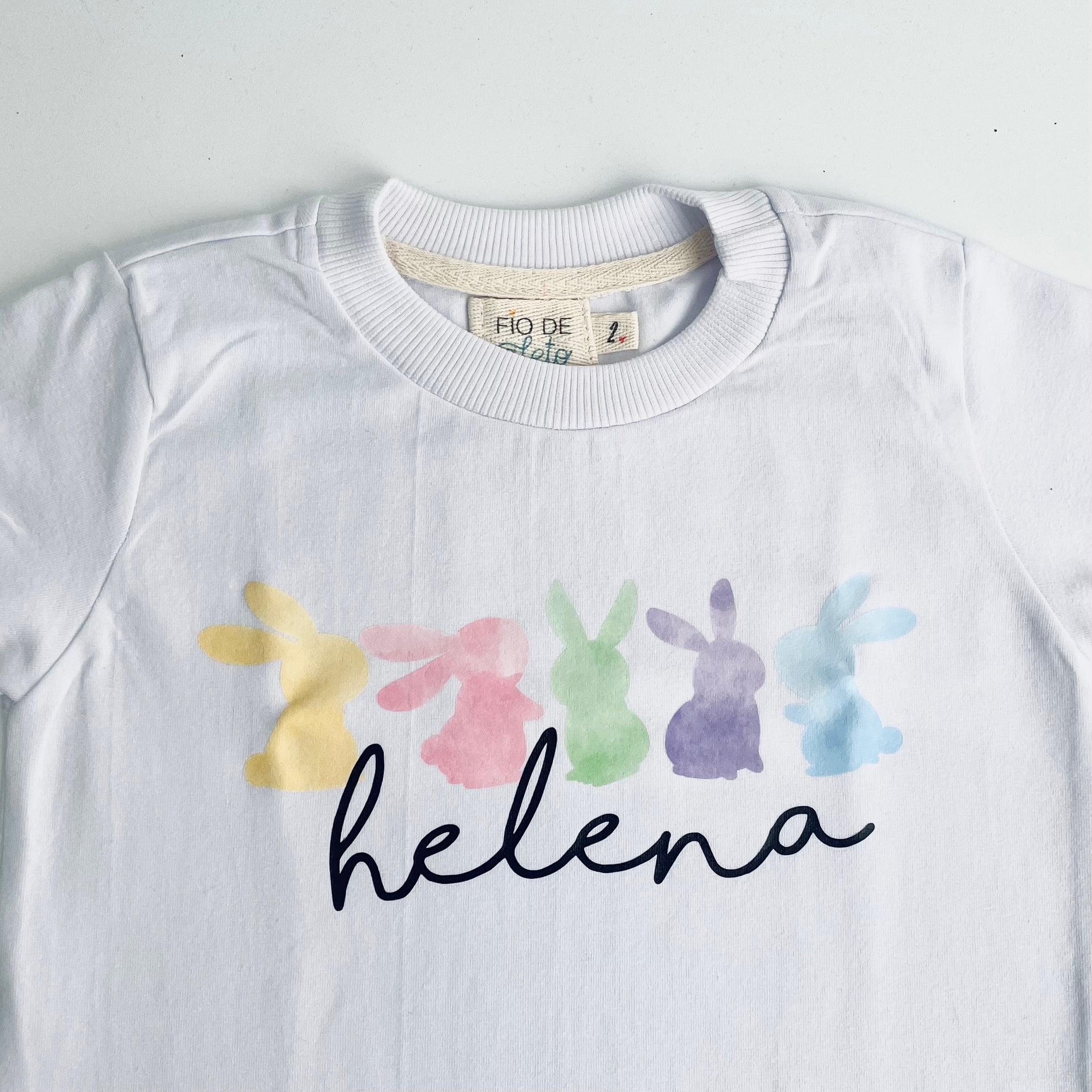Camisa Infantil - Coelhinhos Colors