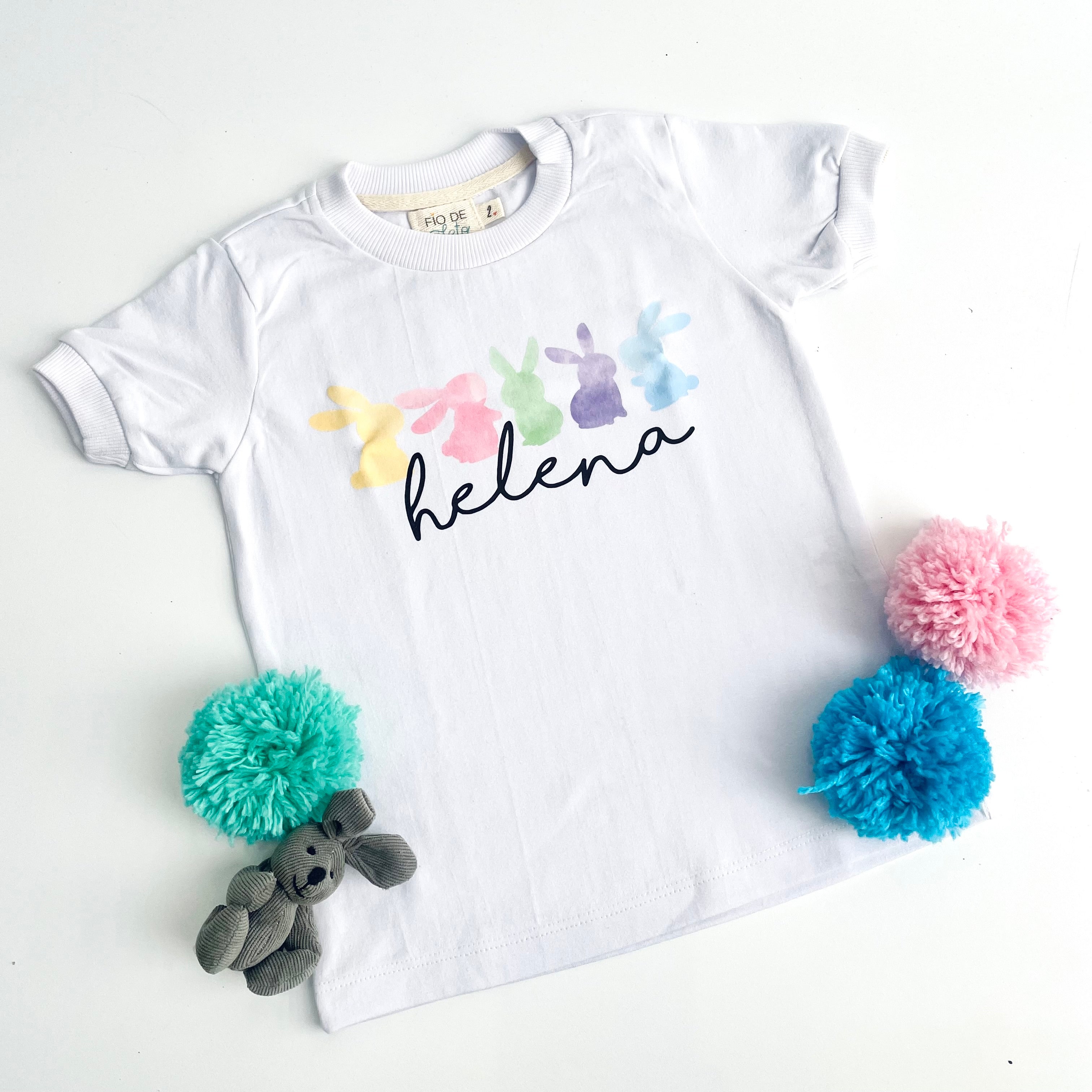 Camisa Infantil - Coelhinhos Colors