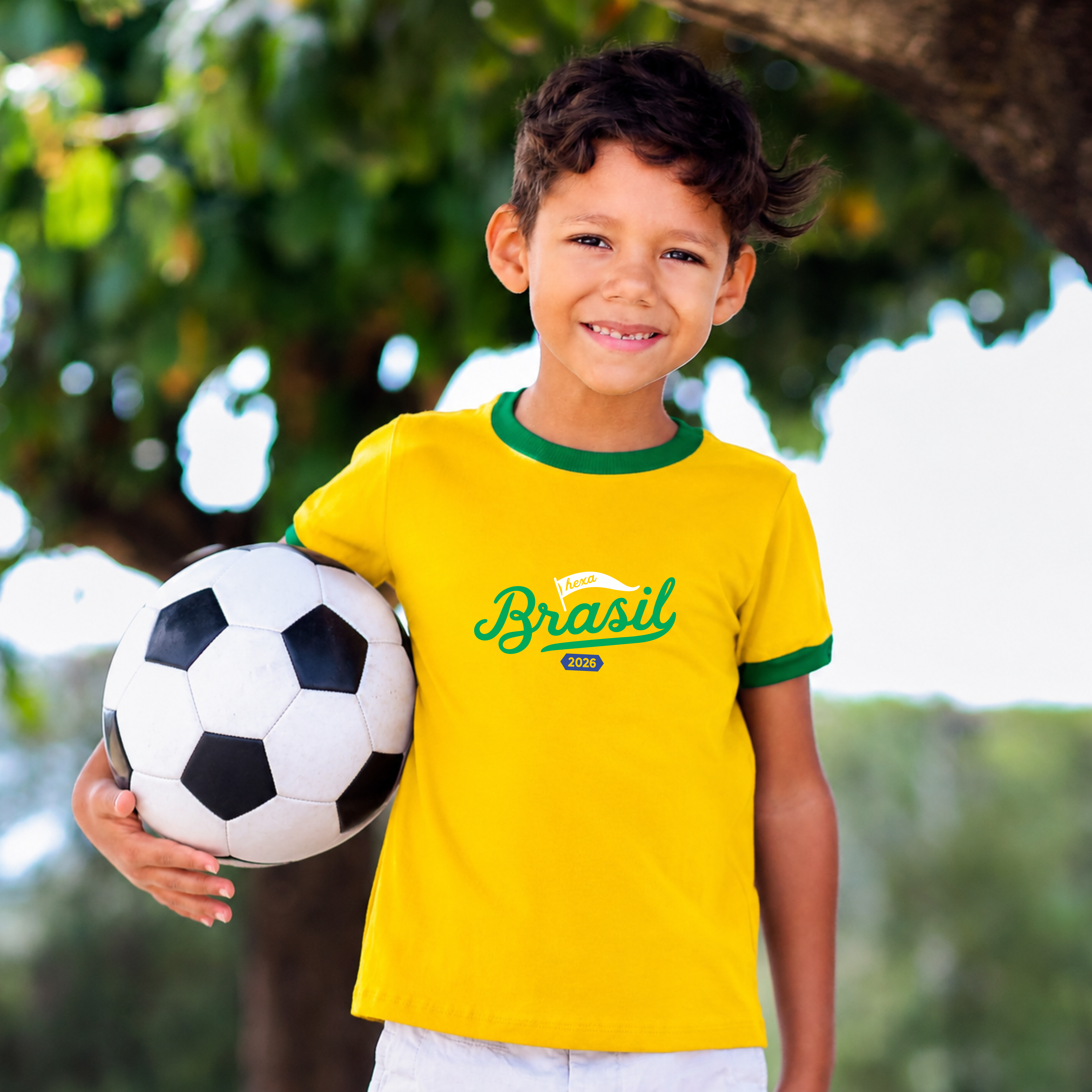 Camisa Infantil - Brasil Hexa | Copa do Mundo 2026