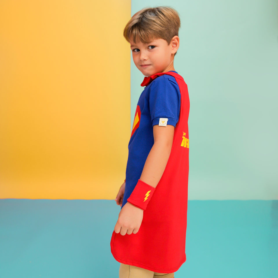 Capa + Munhequeira - Super Kids