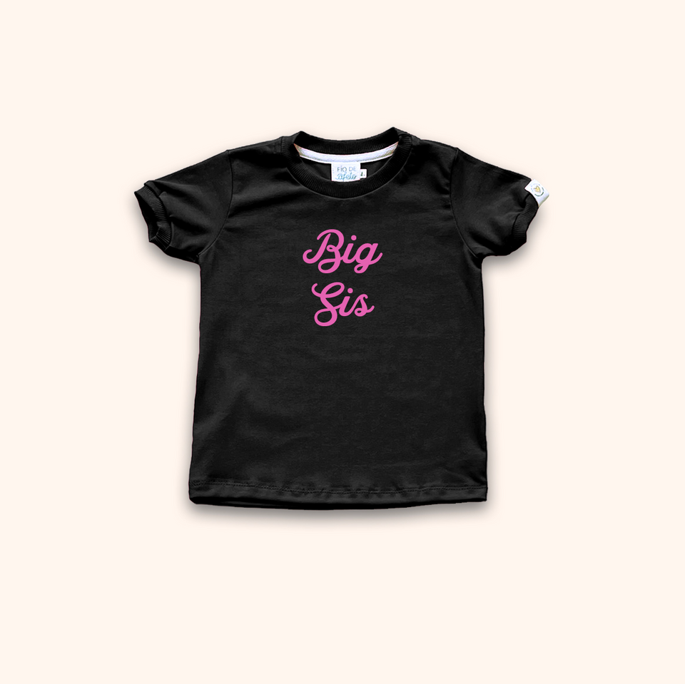 Camisa Infantil Big ou Mid Sis - Preta