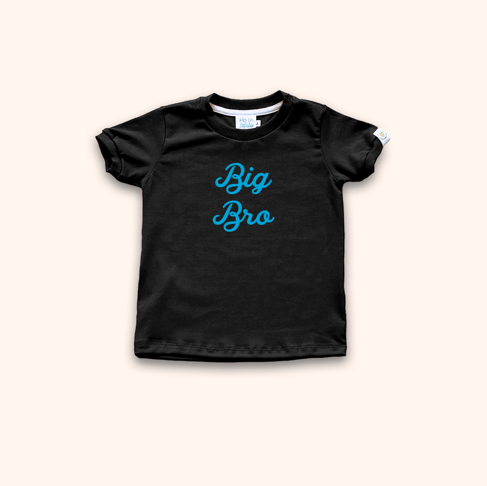 Camisa Infantil Big ou Mid Bro - Preta