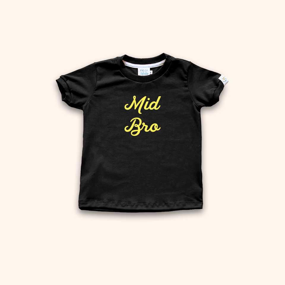 Camisa Infantil Big ou Mid Bro - Preta