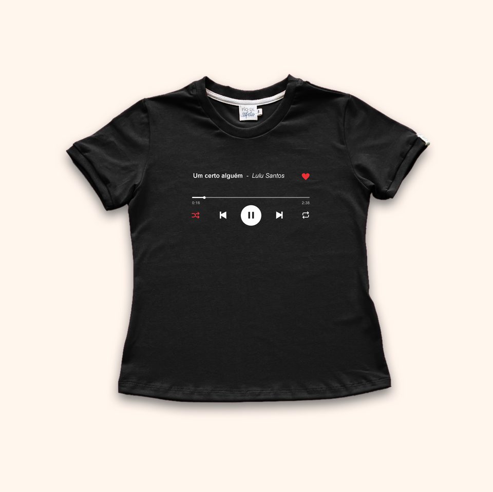 Camisa Premium Personalizada Com a Música do Casal