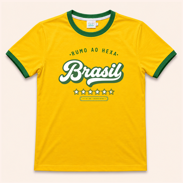Camisa Adulto - Brasil Rumo ao Hexa | Copa do Mundo 2026