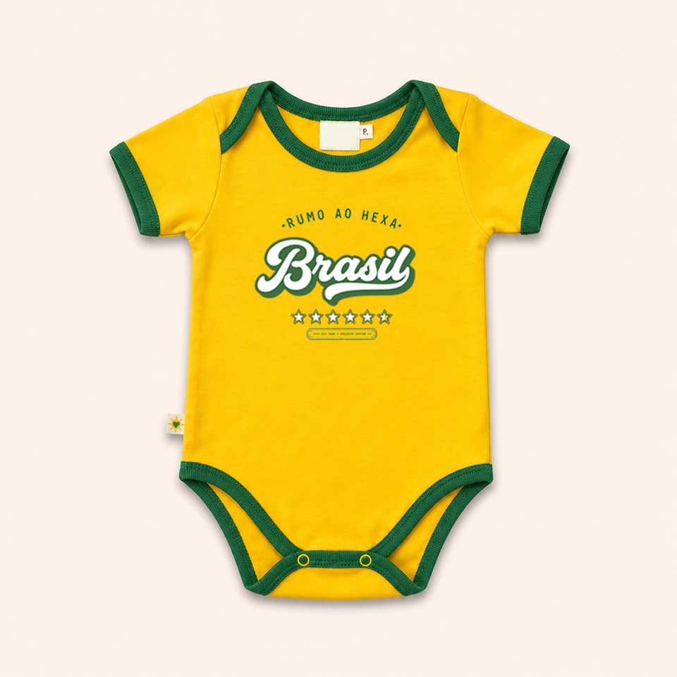 Body de Bebê - Brasil Rumo ao Hexa | Copa do Mundo 2026