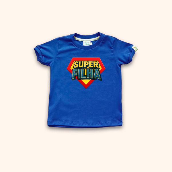 Camisa Infantil Personalizada Dia dos Pais - Super Filho / Super Filha