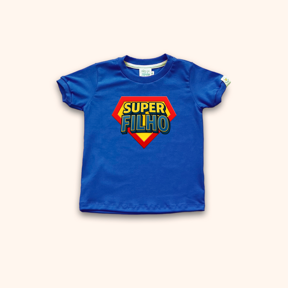 Camisa Infantil Personalizada Dia dos Pais - Super Filho / Super Filha