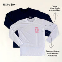 Camisa UV ADULTO Personalizada com Nome dos Netos