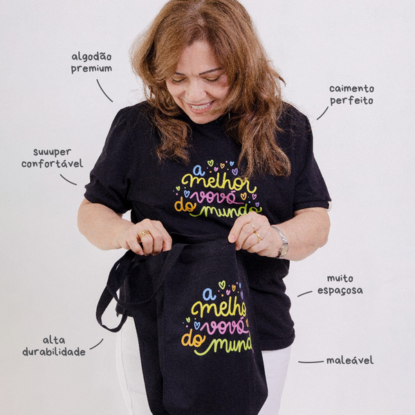Ecobag Preta - A melhor Vovó do Mundo