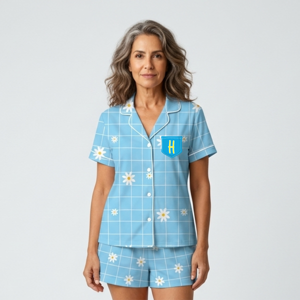 Pijama ADULTO Inglês - Margaridas