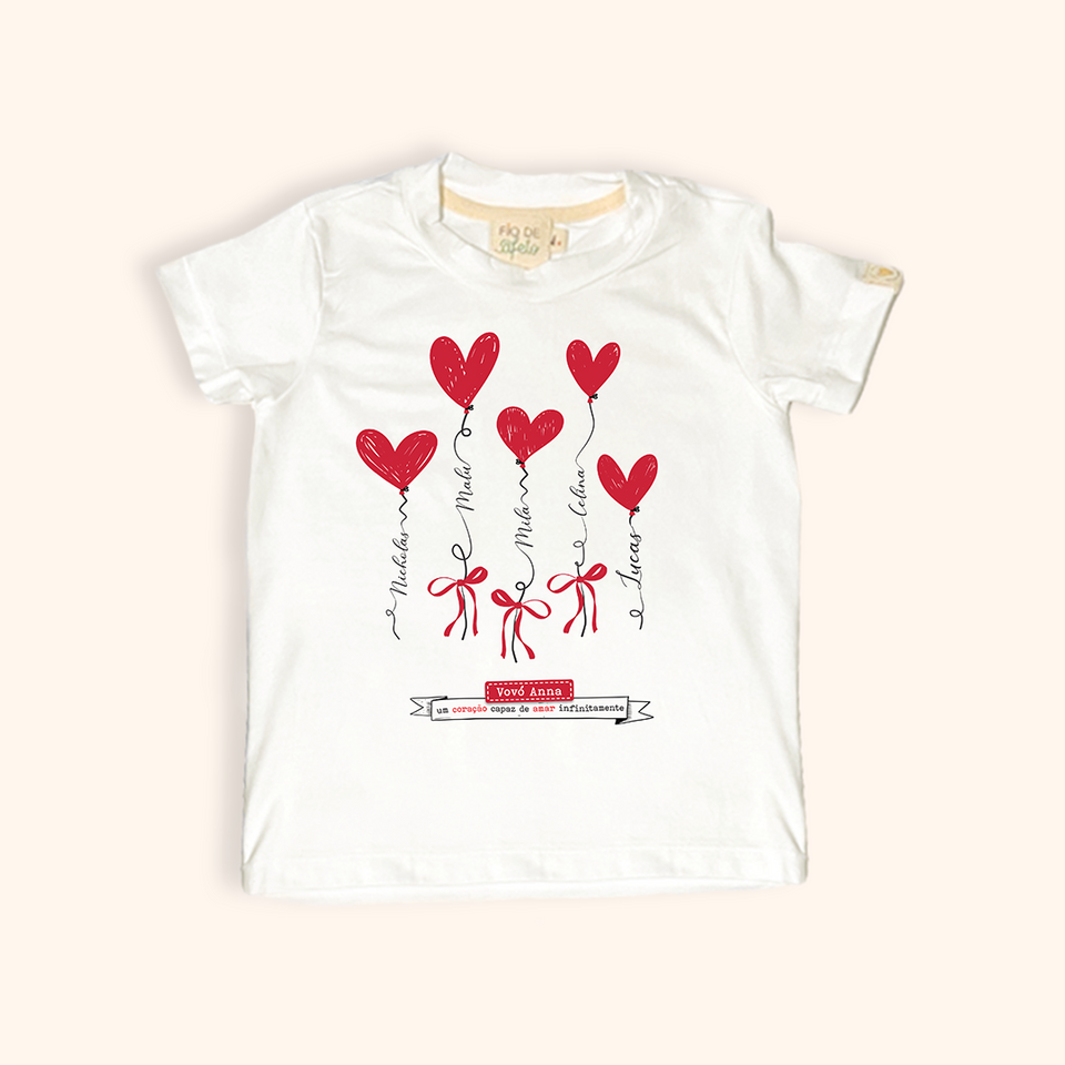 Camisa Feminina Conforto Personalizada - Balões | Dia das Mães