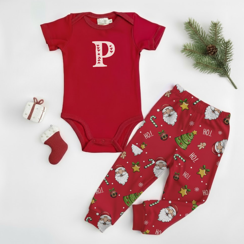 Body de Bebê Personalizado de Natal - INICIAL