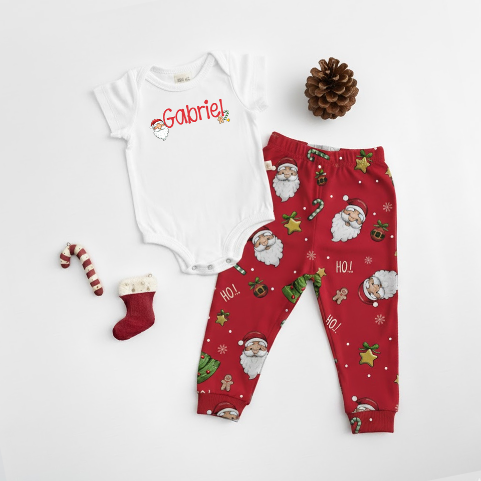 Body BABY Personalizado de Natal - Nome