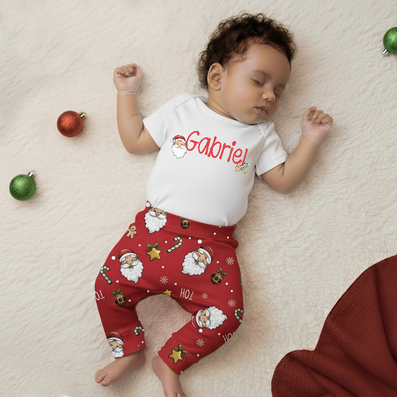Calça de Pijama BABY Natal - Papai Noel
