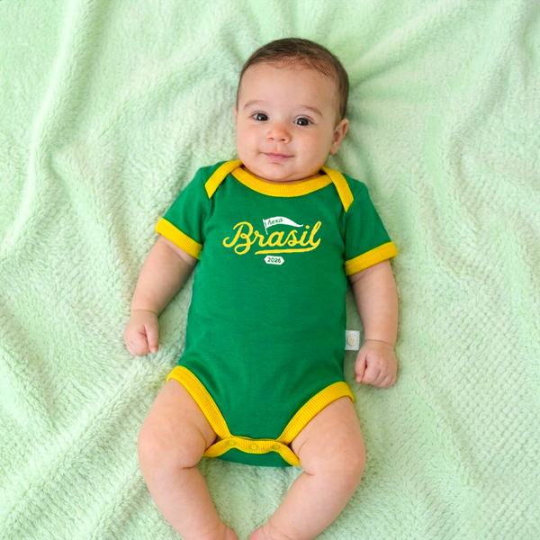 Body de Bebê Com Inicial do Nome | Copa do Mundo 2026
