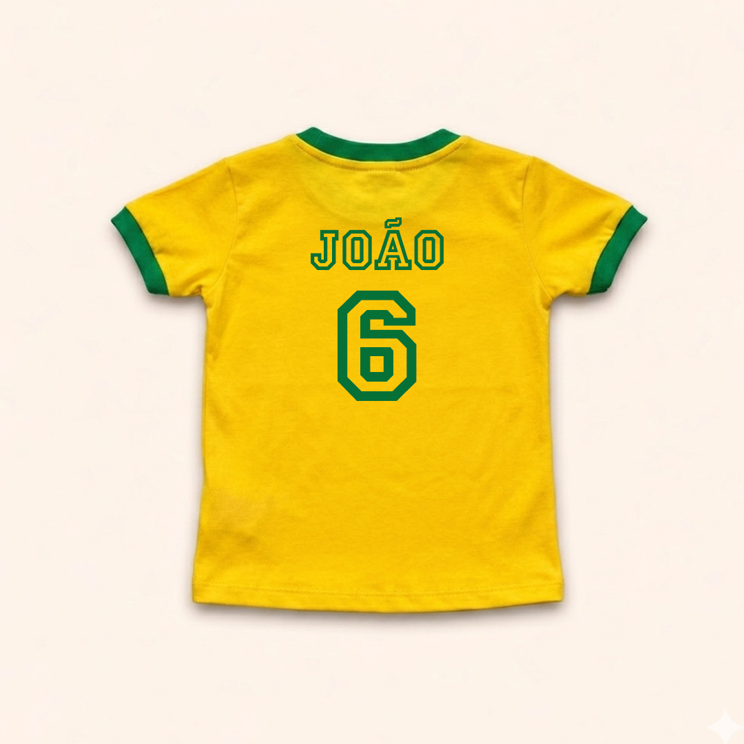 Camisa Infantil - Brasil Hexa | Copa do Mundo 2026