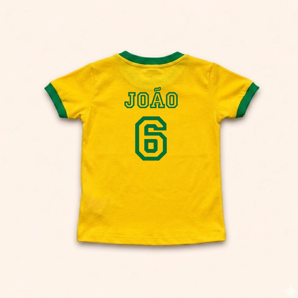 Camisa Infantil - Brasil Hexa | Copa do Mundo 2026