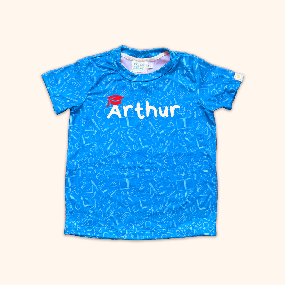 Camisa Infantil ABC - Conforto Azul