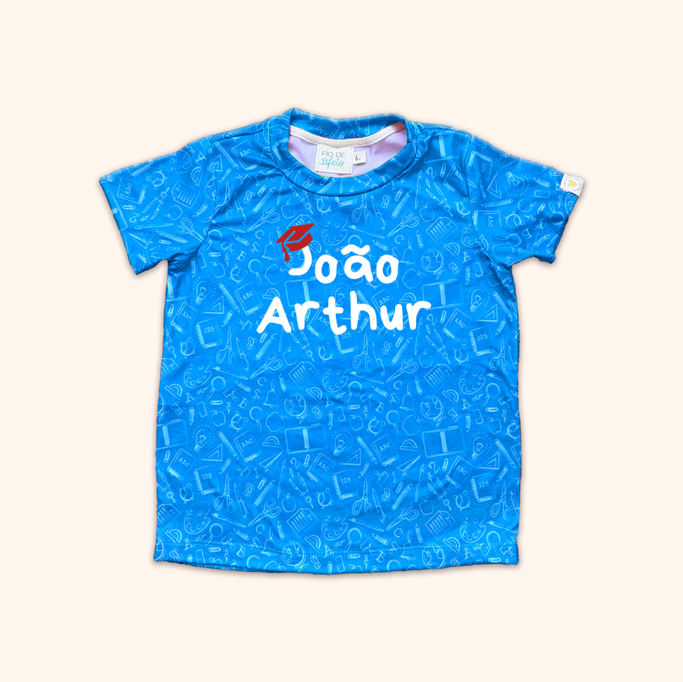 Camisa Infantil ABC - Conforto Azul