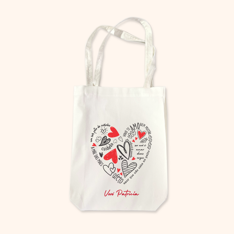 Ecobag Personalizada - Coração | Dia das Mães