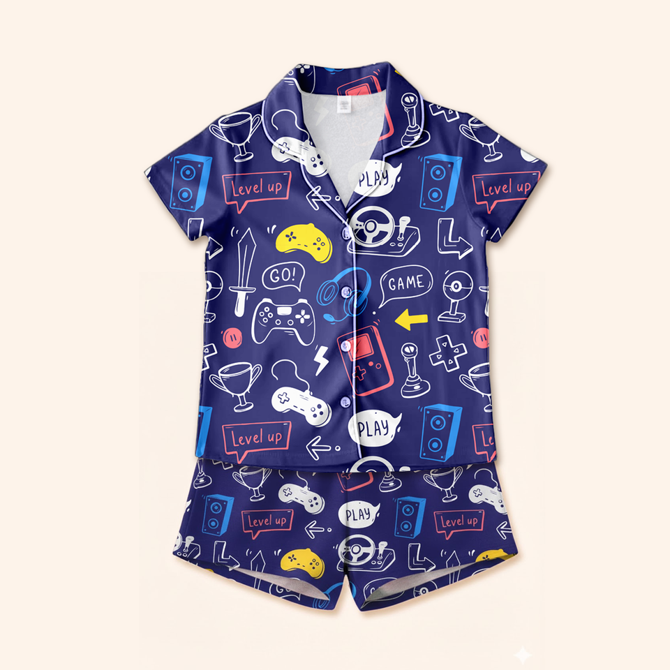 Pijama Infantil Inglês - Gamer