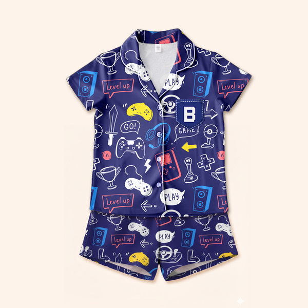 Pijama Infantil Inglês - Gamer