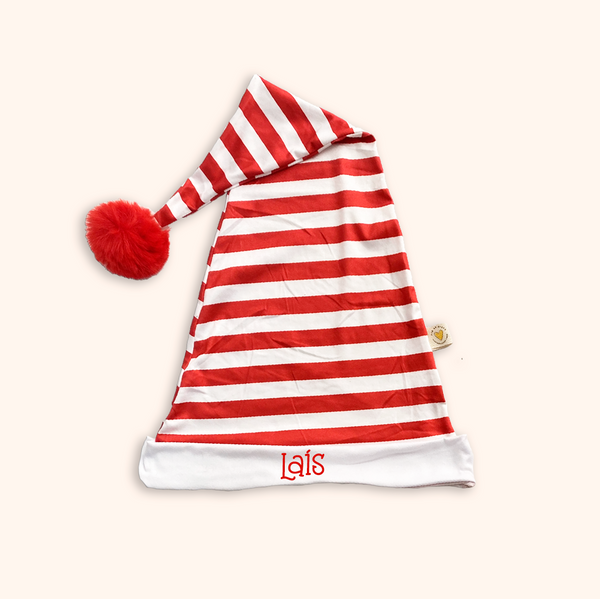 Gorro Listrado Vermelho Natal Unico - Base