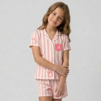 Pijama Infantil Inglês - Lacinhos