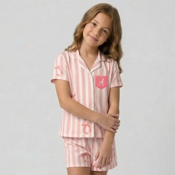 Pijama Infantil Inglês - Lacinhos