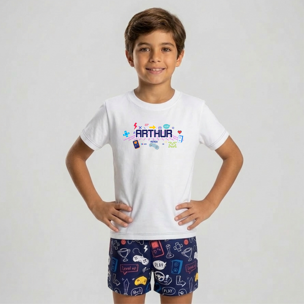 Pijama Infantil Básico - Gamer