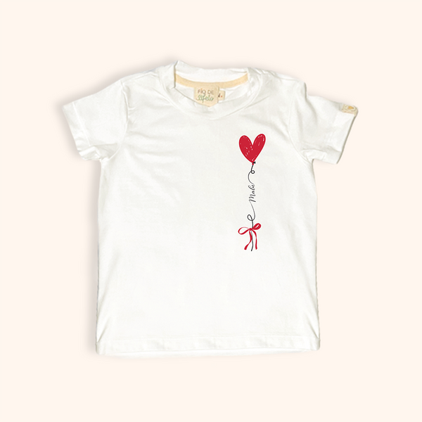 Camisa Infantil Conforto Com Nome - Balão | Dia das Mães