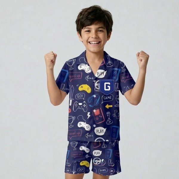 Pijama Infantil Inglês - Gamer
