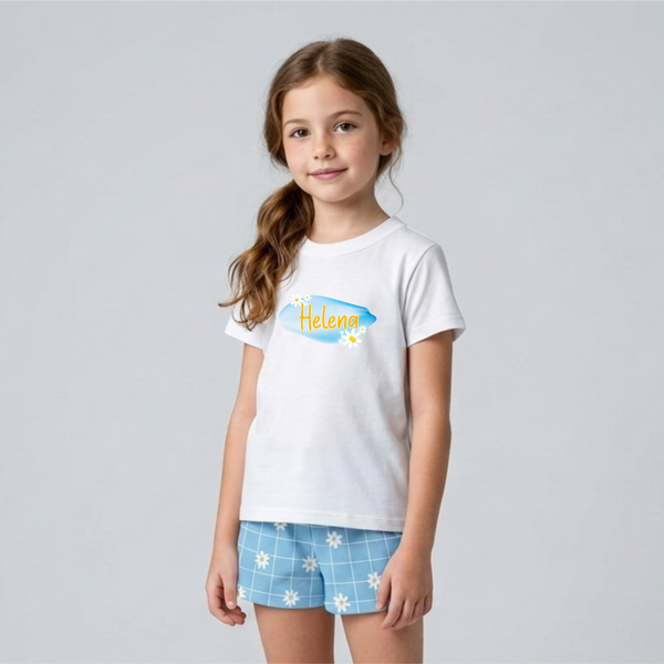 Pijama Infantil Básico - Margaridas