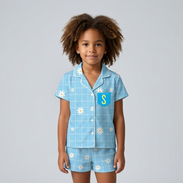 Pijama Infantil Inglês - Margaridas