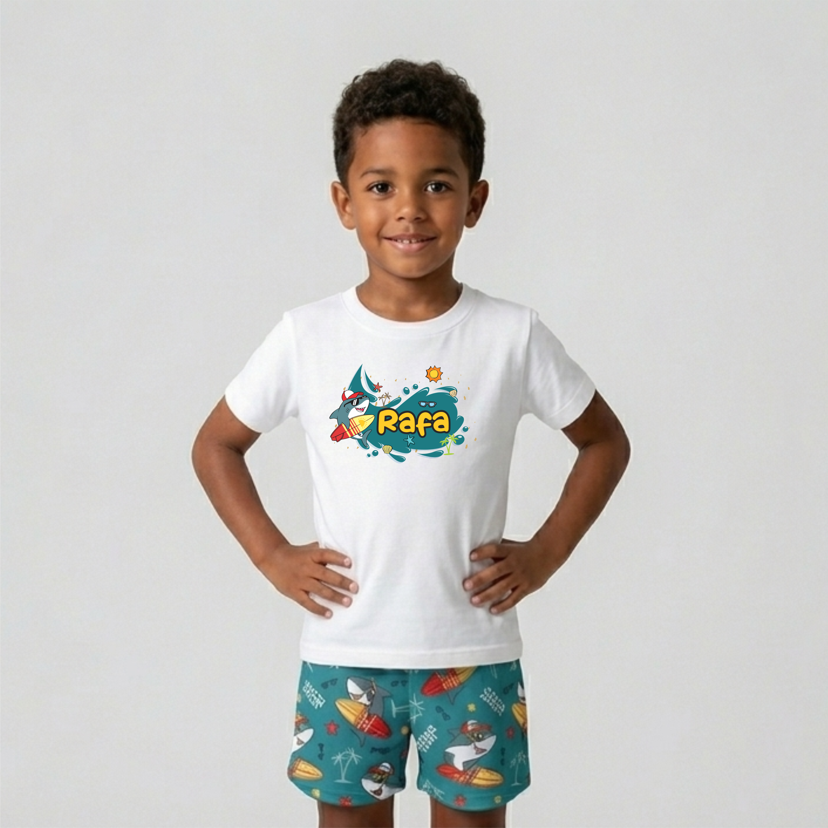 Pijama Infantil Básico - Tubarão