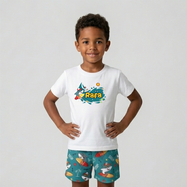Pijama Infantil Básico - Tubarão