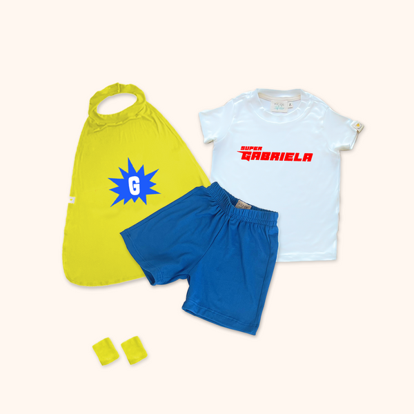 Kit Pijama Infantil + Capa e Munhequeira - Super kid