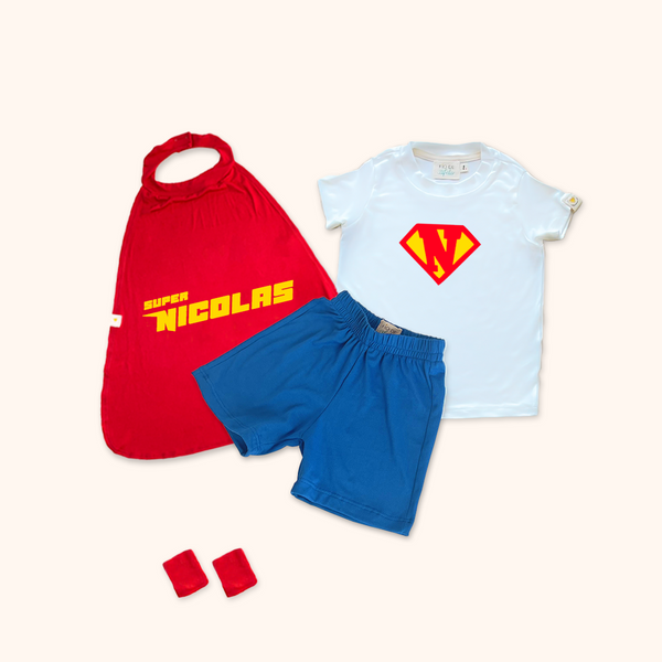 Kit Pijama Infantil + Capa e Munhequeira - Super Homem