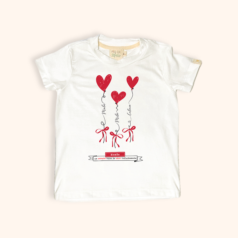 Camisa Feminina Conforto Personalizada - Balões | Dia das Mães