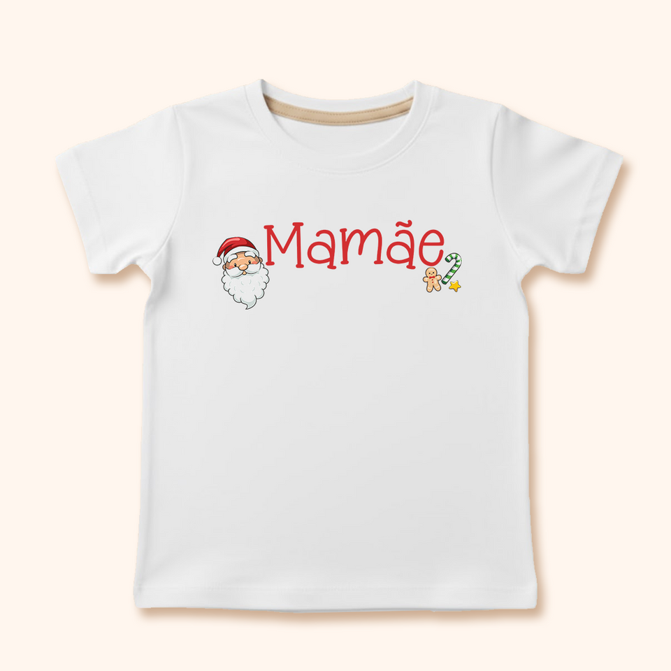 Camisa de Pijama ADULTO Personalizada de Natal - Nome