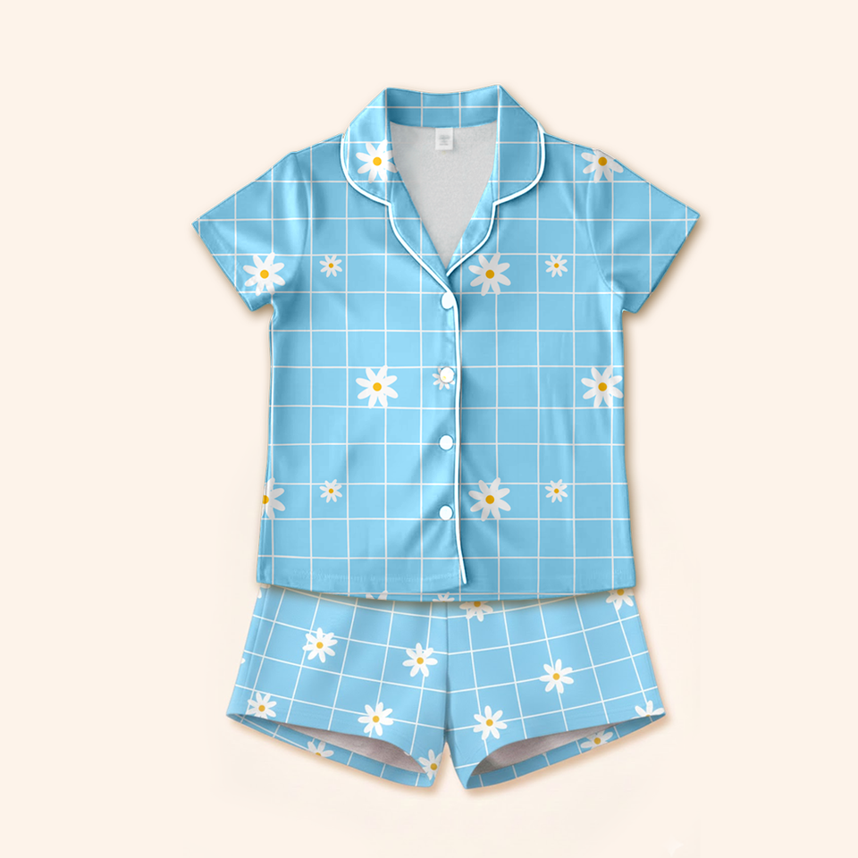 Pijama Infantil Inglês - Margaridas