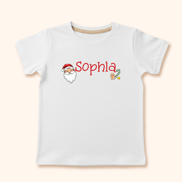 Camisa de Pijama INFANTIL Personalizada de Natal - Com Nome