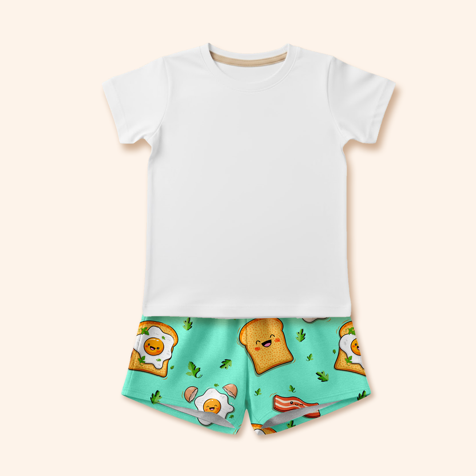 Pijama Infantil Básico - Ovos e Bacon