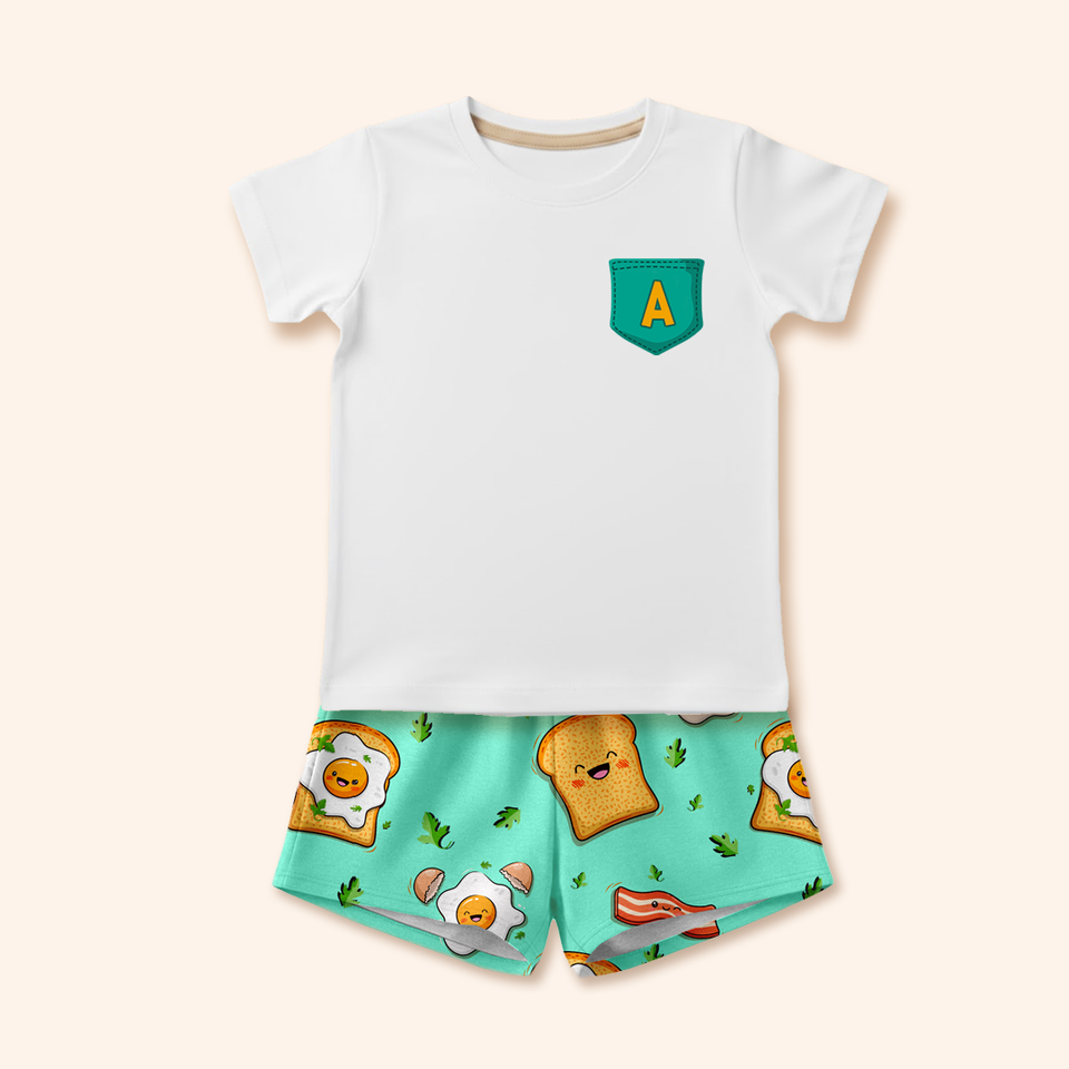 Pijama Infantil Básico - Ovos e Bacon
